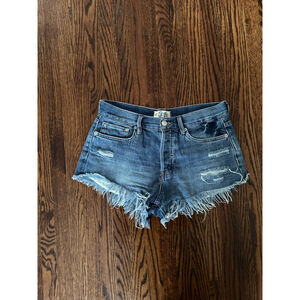 Women's We The Free Blue Distressed Jean Shorts Size 26